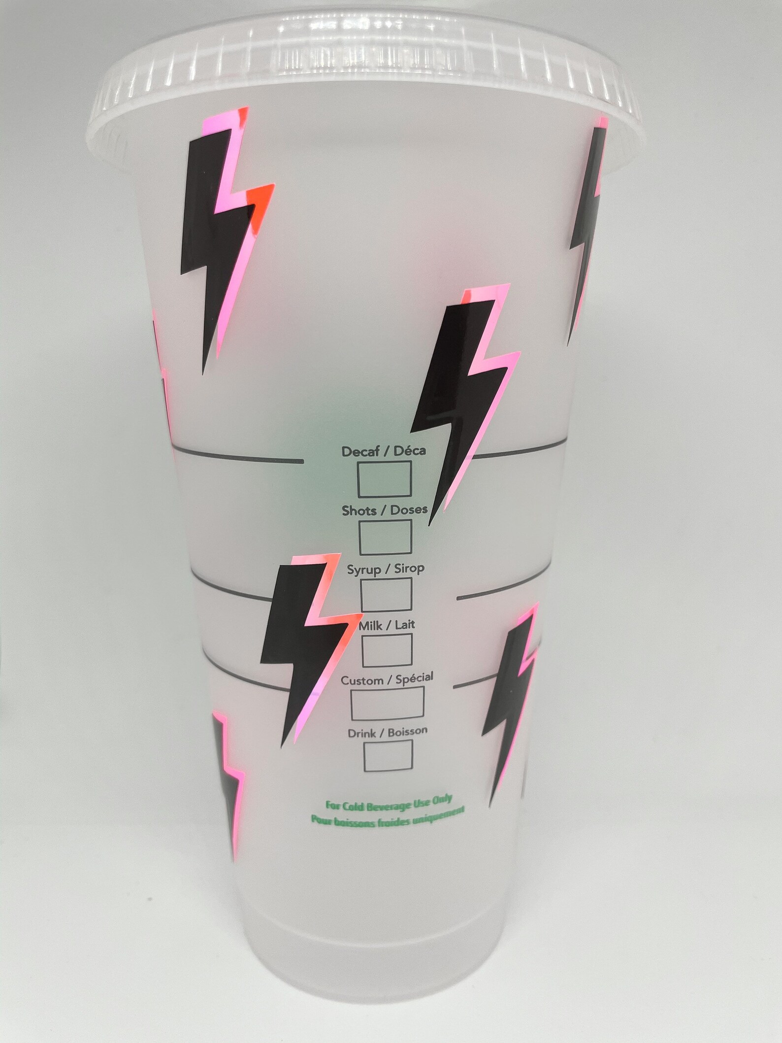 Lightning Holographic Starbucks Tumbler Lightning Bolt Etsy