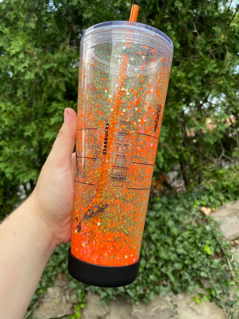 Halloween Snow Globe Tumbler Starbucks Snow Globe Tumbler Etsy