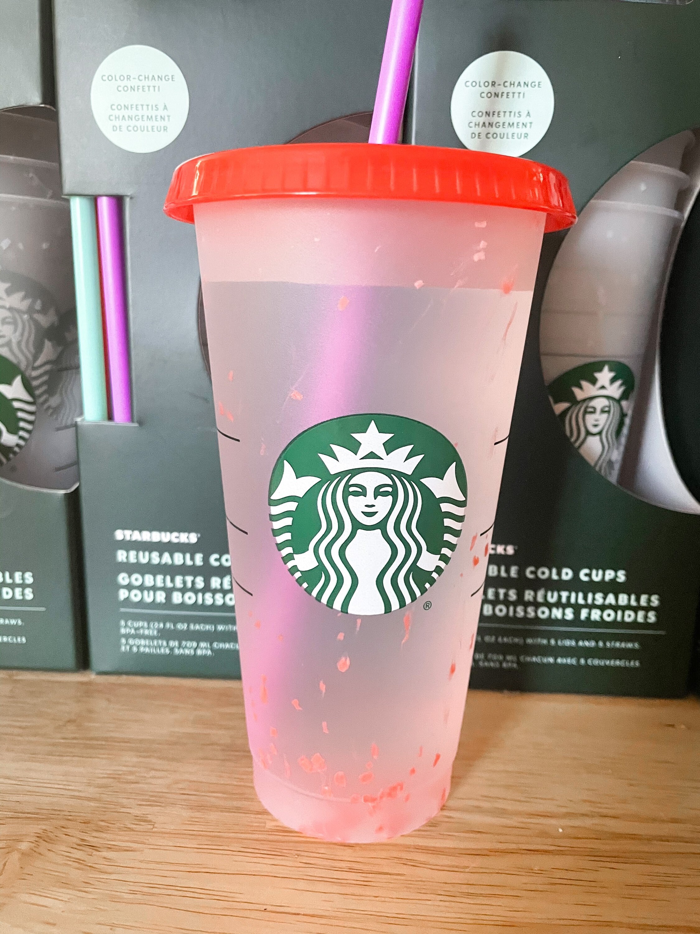 Color Changing Confetti Starbucks Cups Limited Edition Etsy