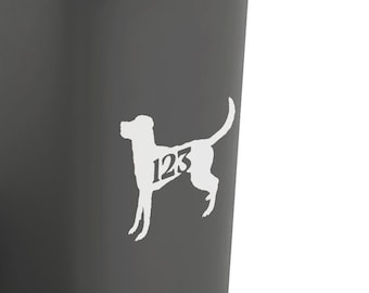 3 Set Labrador Lab Wheelie Bin Numbers House Sticker Recycling Number Box Sign Dog Puppy