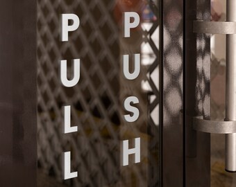 Push Pull door signs for small business, barber, restaurant, cafe