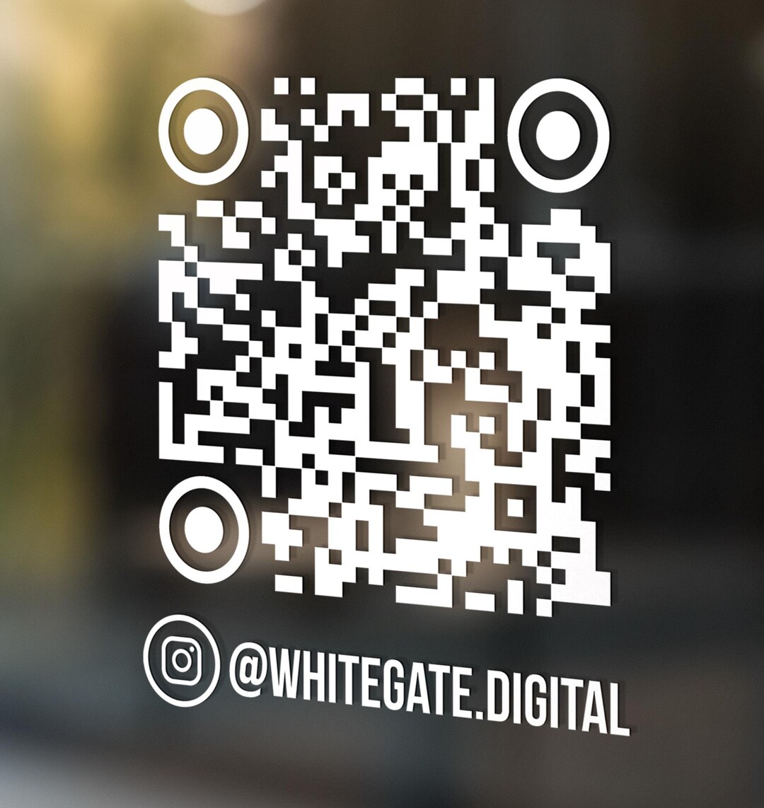 Instagram Car Window Window QR Code Vinyl Business Decal Sticker Car ...