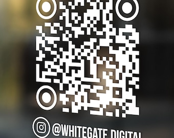 Instagram Car Window Window QR Code Vinyl Business Decal Sticker Car Enthusiast Channel