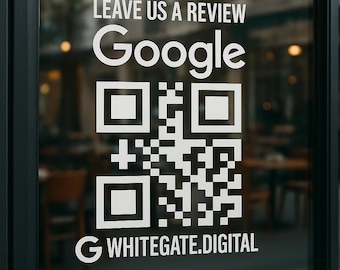 Leave us a Review Google Shop Window QR Code Vinyl Business Decal Sticker Colour