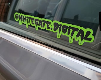 Custom 2 colour Car Decal Style Decal Name Sticker Personalised Channel Logo Vinyl for Laptop Wall Car youtuber