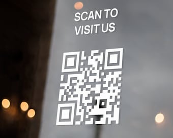 Custom Window QR Code Vinyl Decal Wall QR Generation for Shops restaurants takeaway barber salons