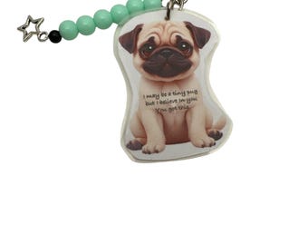 Llavero de Pug cervatillo positivo