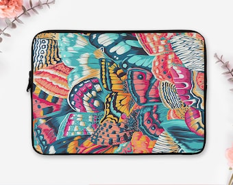 Butterfly Laptop Sleeve Coloré Butterflies Laptop Sleeve Art Laptop Sleeve 12 pouces Laptop Sleeve 13 pouces Laptop Sleeve 15 in Sleeve TC0403