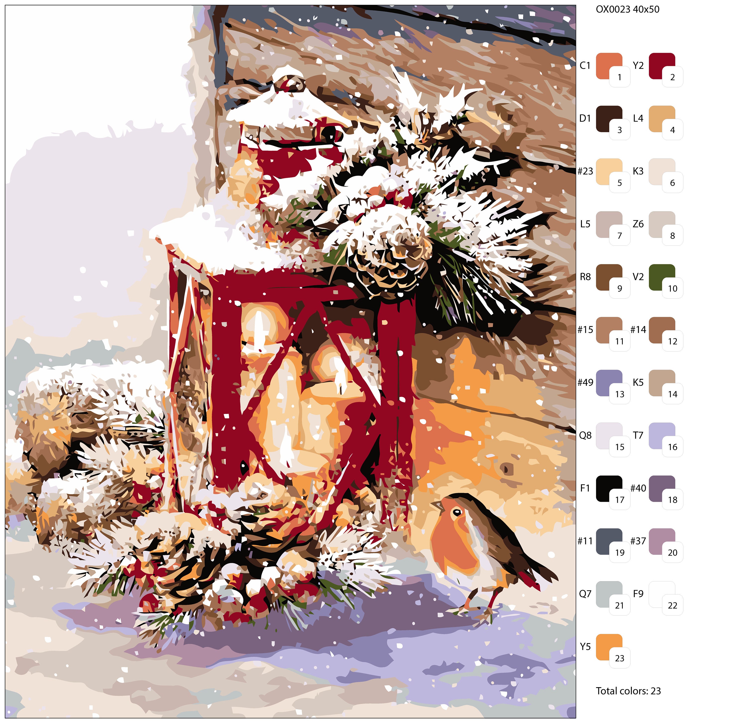 Cskunxia Malen Nach Zahlen Erwachsene DIY Ölgemälde auf Leinwand DIY