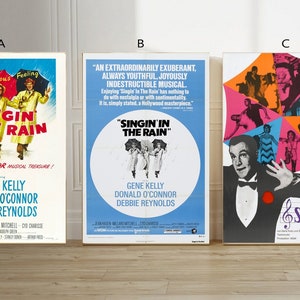 Singin&#39; in the Rain Film classic movie canvas poster unframe multiple choice-12x18‘’16x24‘’24x36&#39;&#39;