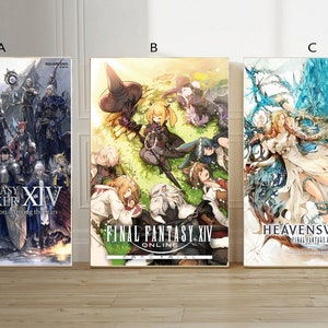 Final Fantasy XIV Heavensward,A Realm Reborn,Endwalker Video game canvas poster unframe multiple choice-12x18‘’16x24‘’24x36''