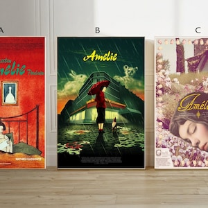 Póster de la película clásica Amelie Film, lienzo sin marco, opción múltiple, 12 x 18, 16 x 24, 24 x 36 pulgadas