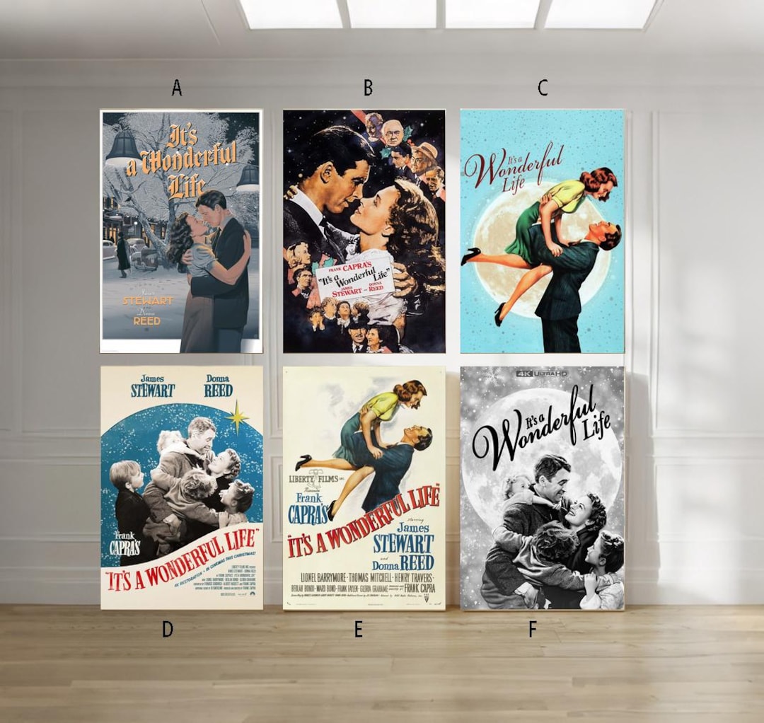 It's A Wonderful Life 1946 Film Classic Movie Canvas Poster Unframe ...