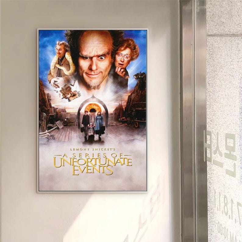 A series of unfortunate events books canvas poster unframe multiple choice-12x18‘’16x24‘’24x36'' C