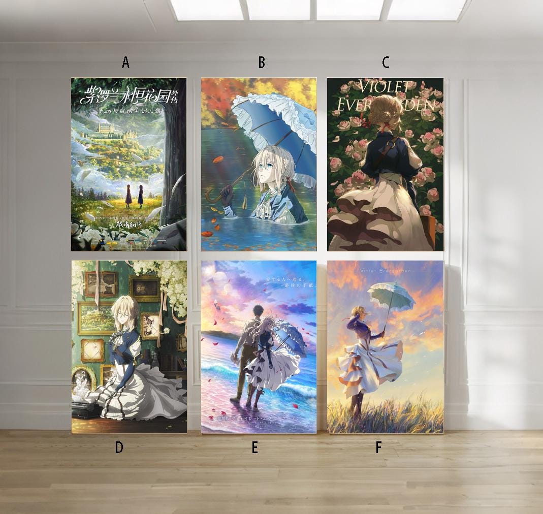 Violet Evergarden Anime Anime Poster Çerçevesiz Yüksek Kalite Anime Duvar Poster