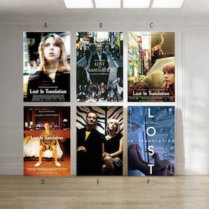 ロスト・イン・トランスレーション 2003年映画 クラシック映画 キャンバスポスター フレームなし マルチチョイス 12x18インチ 16x24インチ 24x36インチ