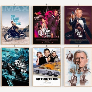 James Bond  No Time To Die 007 2020 Film classic movie canvas poster unframe multiple choice-12x18‘’16x24‘’24x36''
