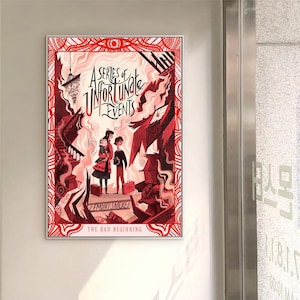 A series of unfortunate events books canvas poster unframe multiple choice-12x18‘’16x24‘’24x36'' A