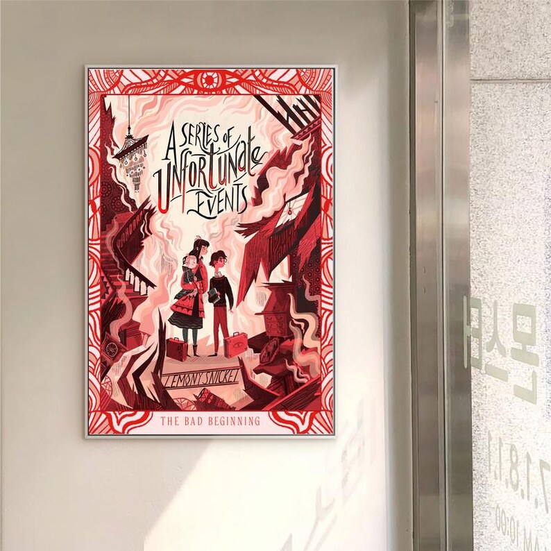 A series of unfortunate events books canvas poster unframe multiple choice-12x18‘’16x24‘’24x36'' A