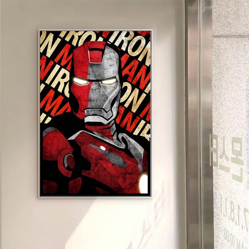 Iron Man 1 2008 film klassieke film canvas poster unframed multiple choice-12 x 18''16 x 24''24 x 36'' F