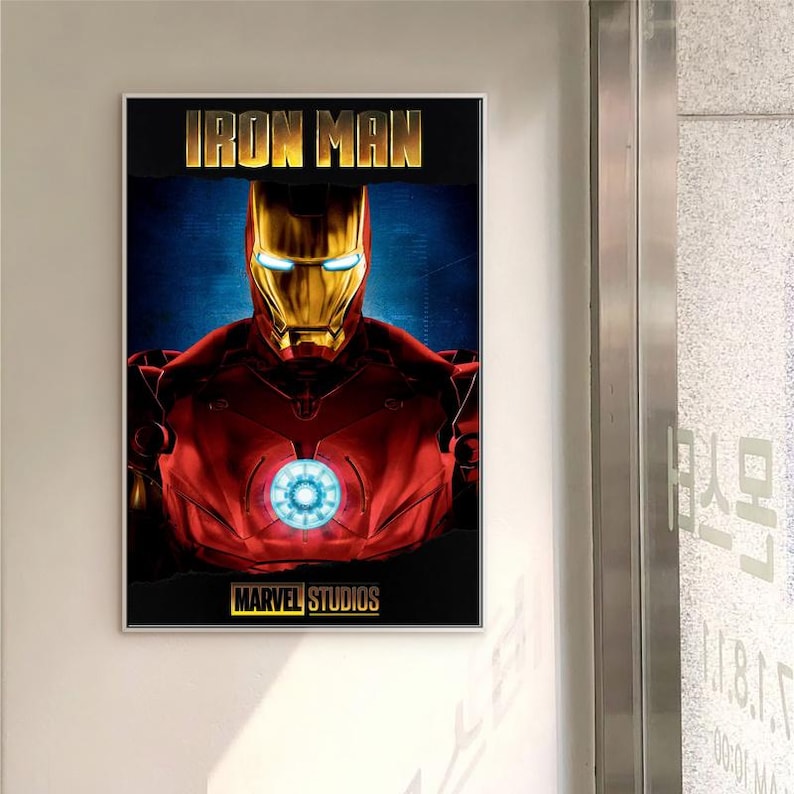 Iron Man 1 2008 film klassieke film canvas poster unframed multiple choice-12 x 18''16 x 24''24 x 36'' E