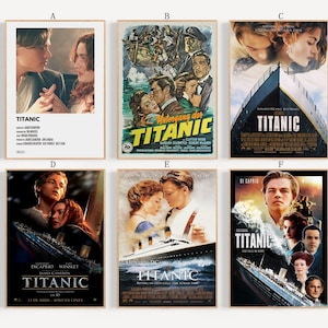 Titanic 1997 Filmklassiker Leinwand Poster ungerahmt Multiple-Choice-30x40‘‘
