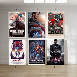 Captain America the first avenger 2011 Film classic movie canvas poster unframe multiple choice-12x18‘’16x24‘’24x36''