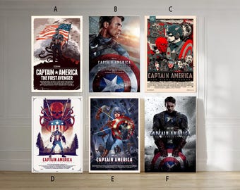 Captain America the first avenger 2011 Film classic movie canvas poster unframe multiple choice-12x18‘’16x24‘’24x36''