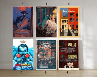 Hinten Fenster 1954 Filmklassiker Leinwand Poster ungerahmt Multiple-Choice-30x40*16x24*24x36"