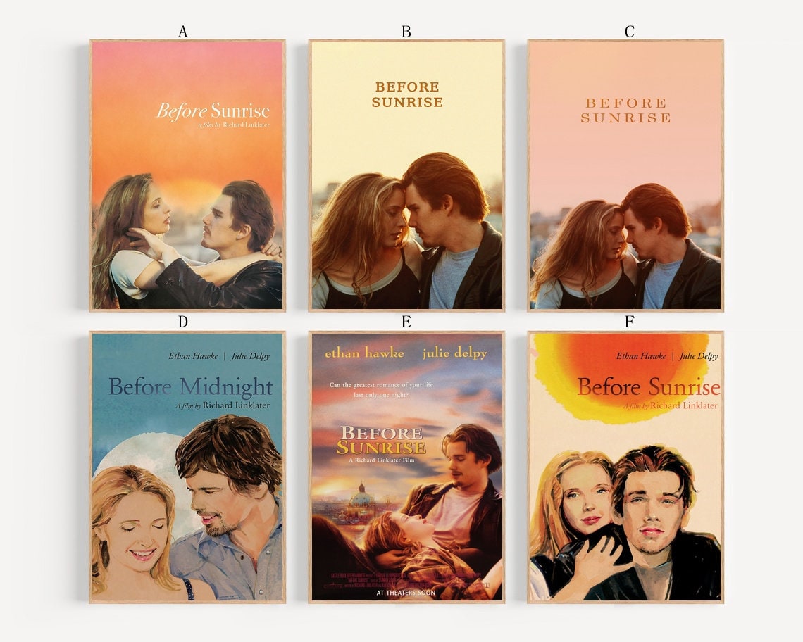 Before Sunrise Film Classic Movie Canvas Poster Unframe Multiple