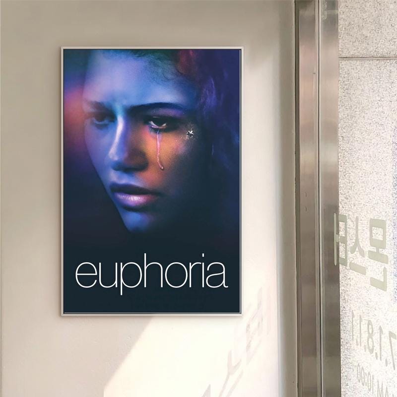 【額縁付き】 EUPHORIA（ユーフォリア） A2 ポスター オシャレ部屋 The Euphoria 1 the Euphoria 2 TV Series Film Classic Movie Canvas