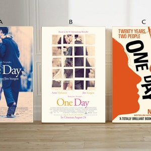 Póster de lienzo de película clásica One Day 2011 sin marco, opción múltiple, 12 x 18, 16 x 24, 24 x 36 pulgadas