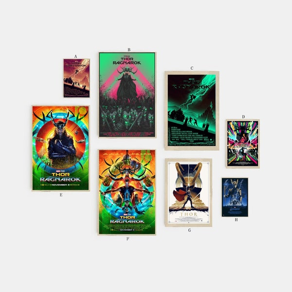 Thor Ragnarok Film classic movie canvas poster unframe multiple choice-12x18‘’16x24‘’24x36''