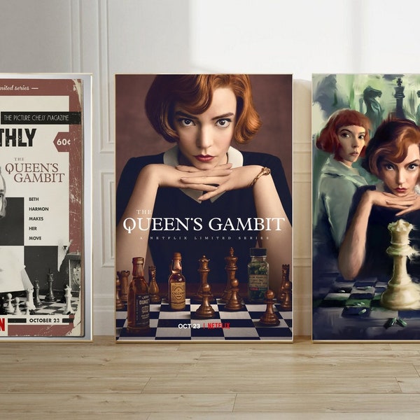 The Queen's Gambit Film classic movie canvas poster unframe multiple choice-12x18‘’16x24‘’24x36''