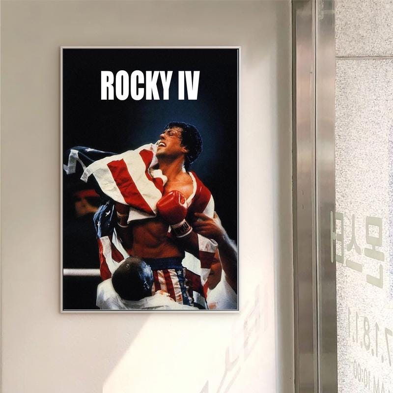 Rocky Iv Poster Classic Movie Canvas Poster Unframe Multiple