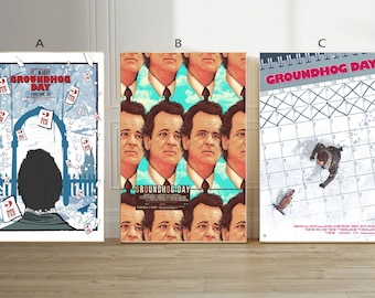 Groundhog Day 1993 Film classic movie canvas poster unframe multiple choice-12x18''16x24''24x36''