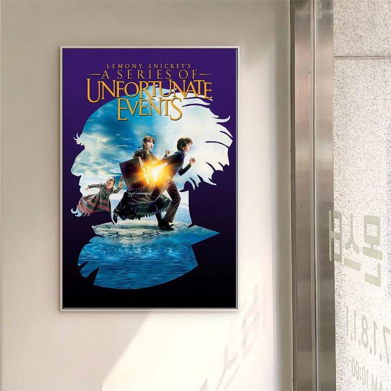 A series of unfortunate events books canvas poster unframe multiple choice-12x18‘’16x24‘’24x36'' D