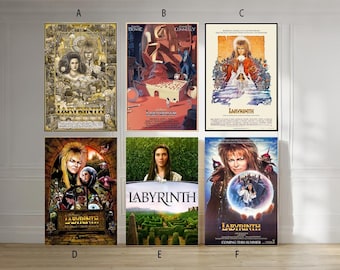 Labyrinth 1986 classic movie canvas poster unframe multiple choice-12x18‘’16x24‘’24x36''