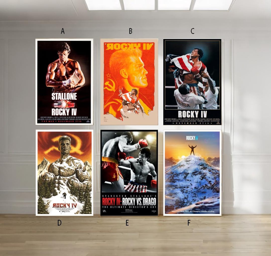 Rocky Iv Poster Classic Movie Canvas Poster Unframe Multiple