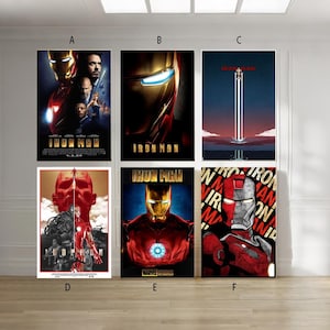 Iron Man 1 2008 film klassieke film canvas poster unframed multiple choice-12 x 18''16 x 24''24 x 36'' afbeelding 1