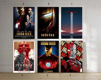 Iron Man 1 2008 Film classic movie canvas poster unframe multiple choice-12x18‘’16x24‘’24x36''