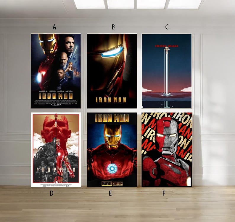 Iron Man 1 2008 film klassieke film canvas poster unframed multiple choice-12 x 18''16 x 24''24 x 36'' afbeelding 1