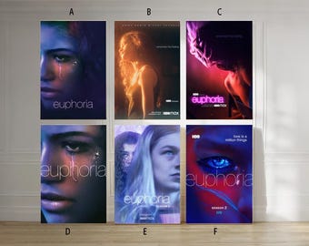 EUPHORIA - 4 Cast-members Signed Series Poster COA AUTHENTICATED
