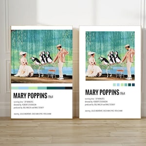 Mary Poppins Film classic movie canvas poster unframe multiple choice-12x18‘’16x24‘’24x36&#39;&#39;