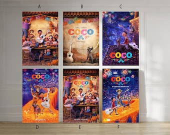 COCO 2017 Anime Film classic movie canvas poster unframe multiple choice-12x18‘’16x24‘’24x36''