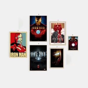 Iron Man 3 Filmklassiker Leinwand Poster ungerahmt Multiple Prints-12x18‘‘