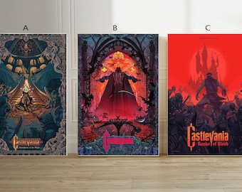 Póster de lienzo de película clásica de la serie de televisión Castlevania, sin marco, opción múltiple, 12 x 18, 16 x 24, 24 x 36 pulgadas