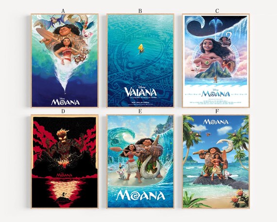 Moana Film Classic Movie Canvas Poster Unframe Multiple Choice  