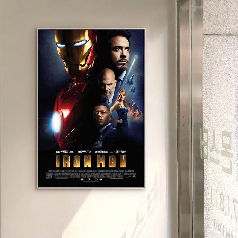 Iron Man 1 2008 film klassieke film canvas poster unframed multiple choice-12 x 18''16 x 24''24 x 36'' A