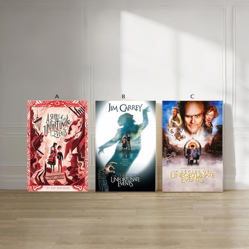 A series of unfortunate events books canvas poster unframe multiple choice-12x18‘’16x24‘’24x36'' image 1